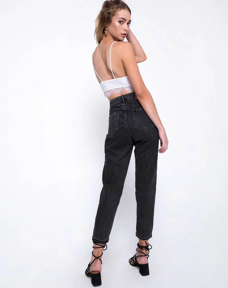 Jeana Crop Top aus weißer Wimpernspitze - Image 4