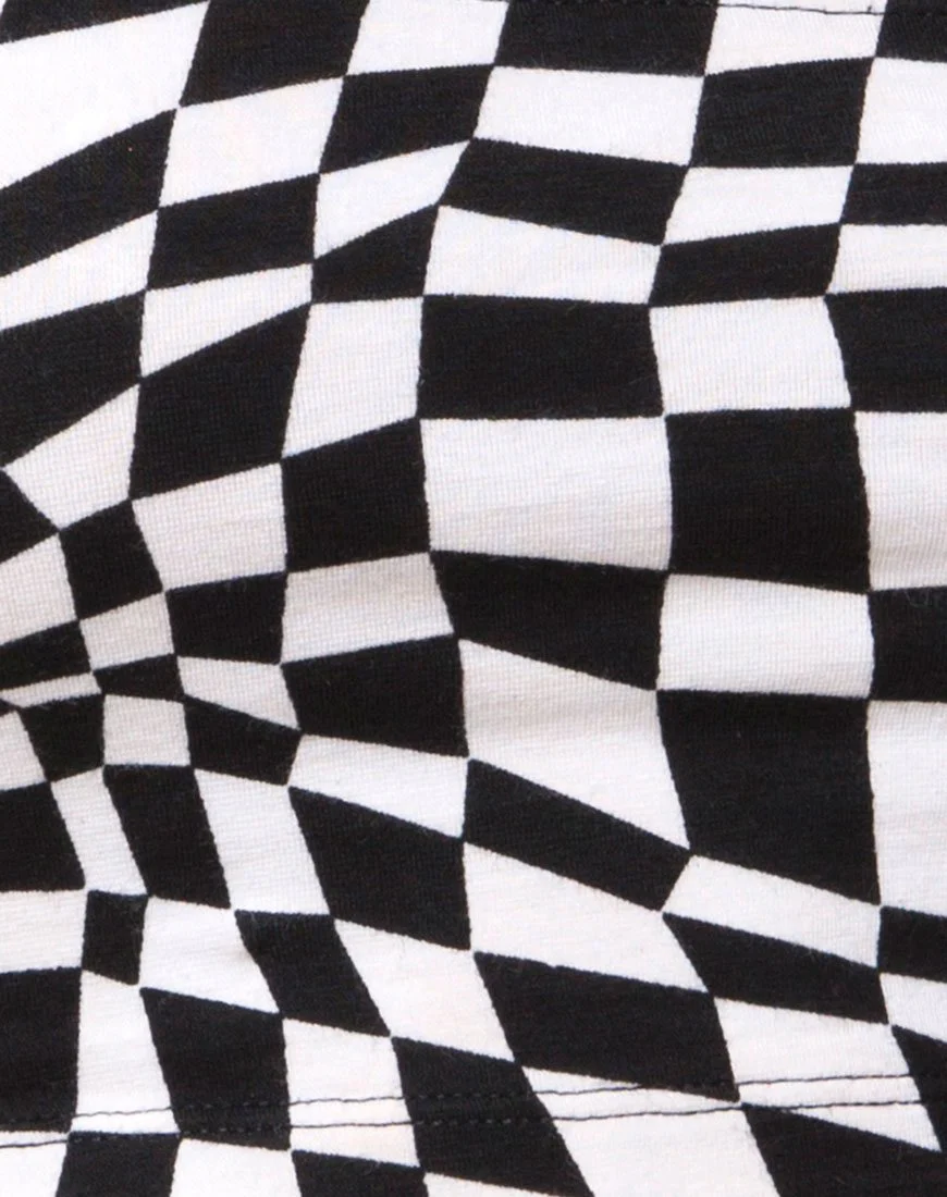 Jeevan Twinset in Square Flag Schwarz und Weiß - Image 6
