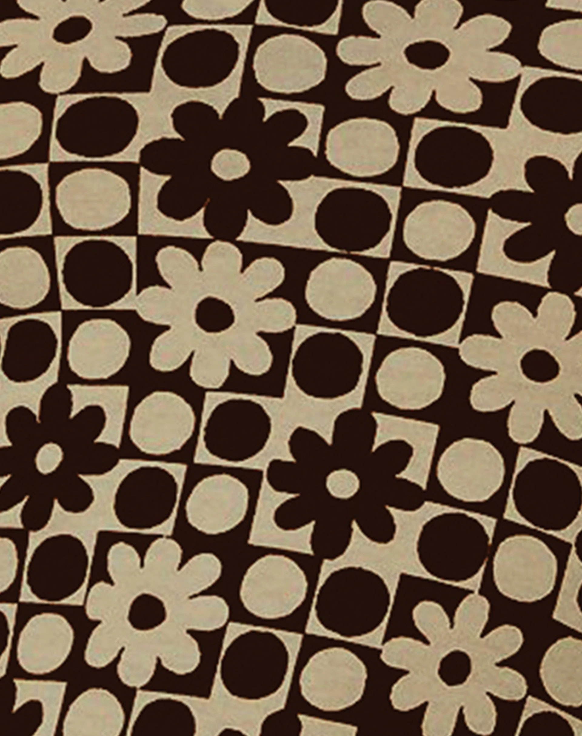 Jeeves T-Shirt Kleid in Patchwork Daisy Braun - Image 6