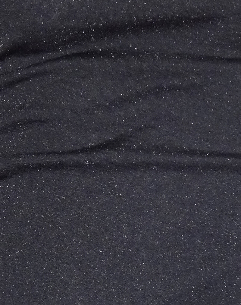 Jeldia Bandeau-Top und Schal-Set in Schwarz Schimmer - Image 6