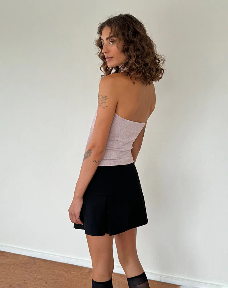 Jeldia Bandeau-Top und Schal-Set in Rosa Schimmer - Image 5