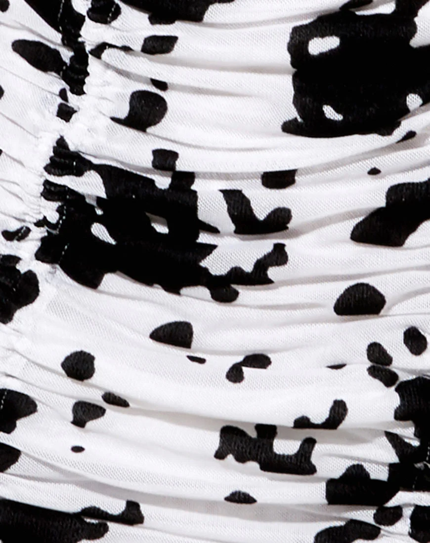 Jemora Minikleid in Flock Dalmation Schwarz und Weiß - Image 5