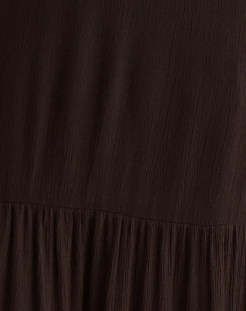 Jenesis Maxikleid in Crinkle Bitter Chocolate - Image 6