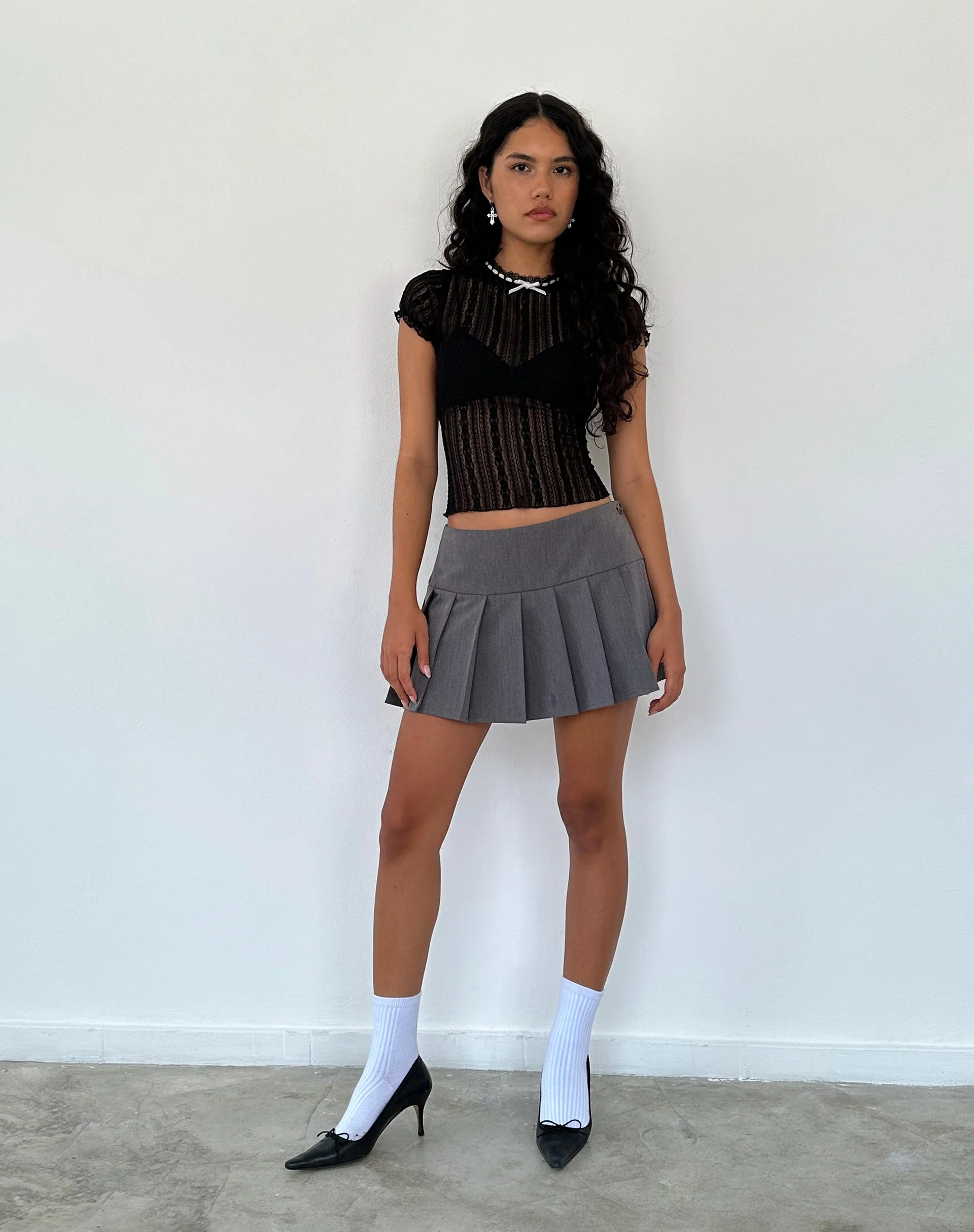 Jennifer Ungefüttertes Top aus Spitze Schwarz - Image 3