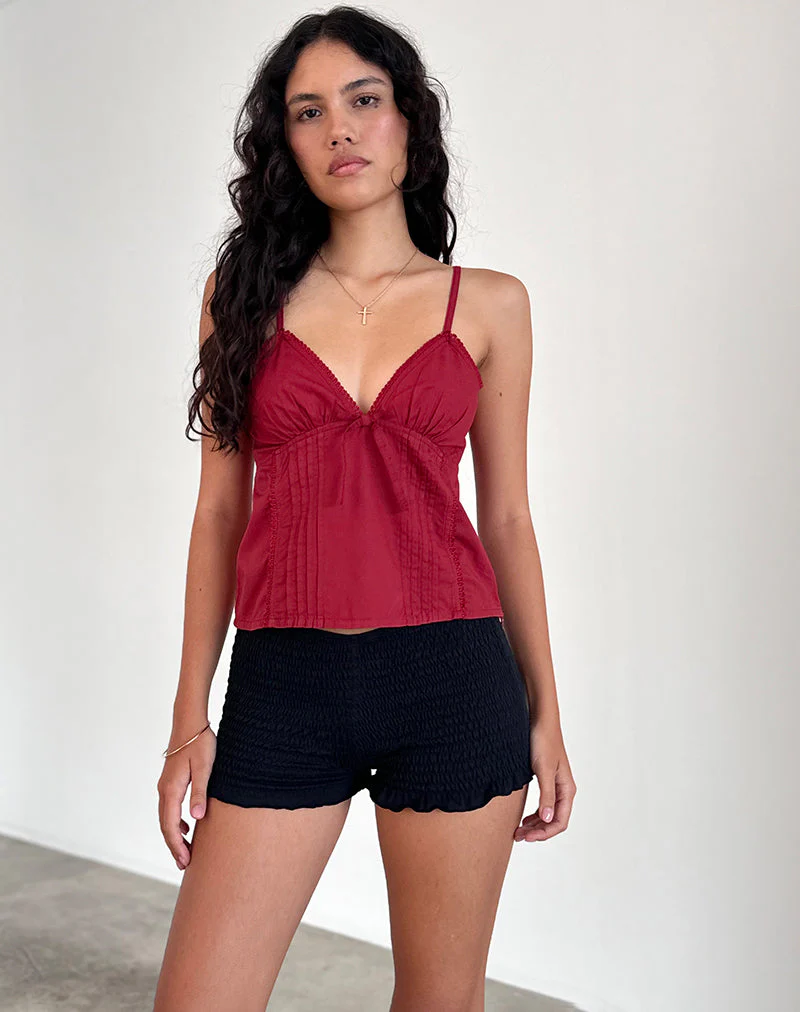 Jepuni Cami Top in Adrenalin Rot - Image 2