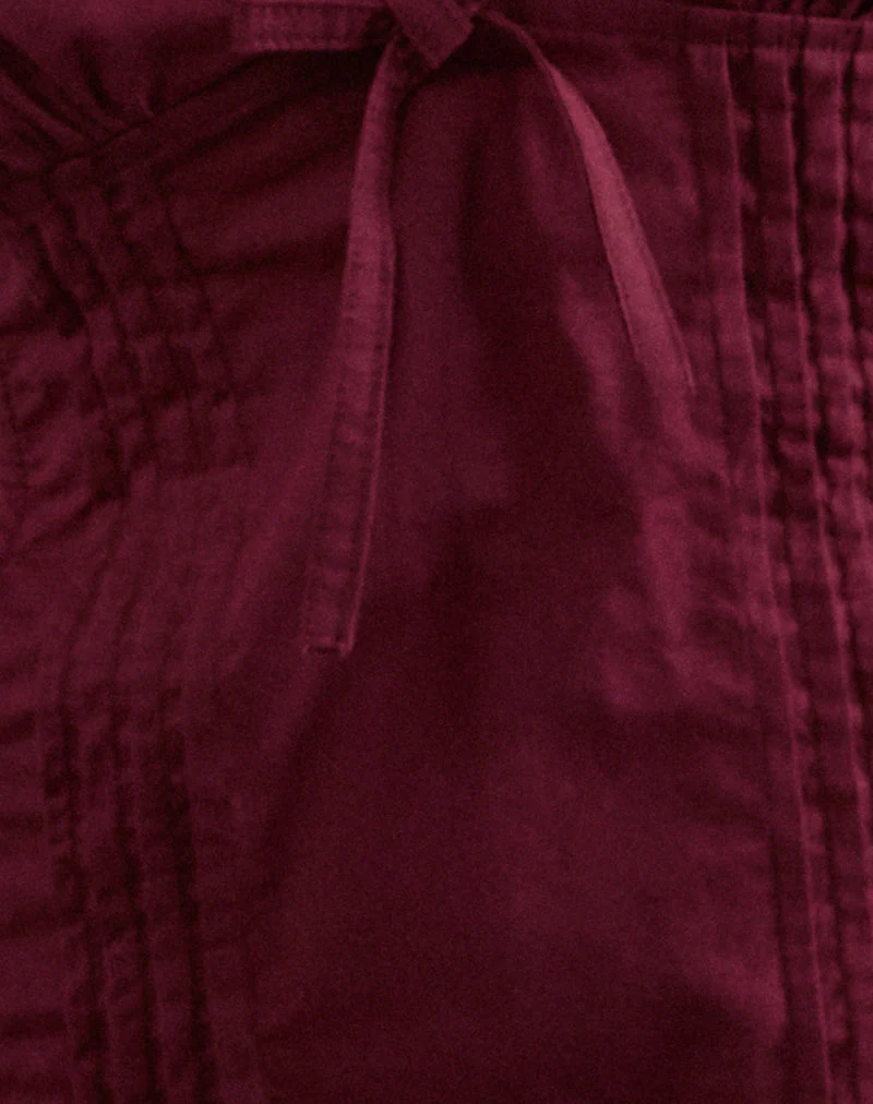 Jepuni Cami Top in Burgund - Image 6