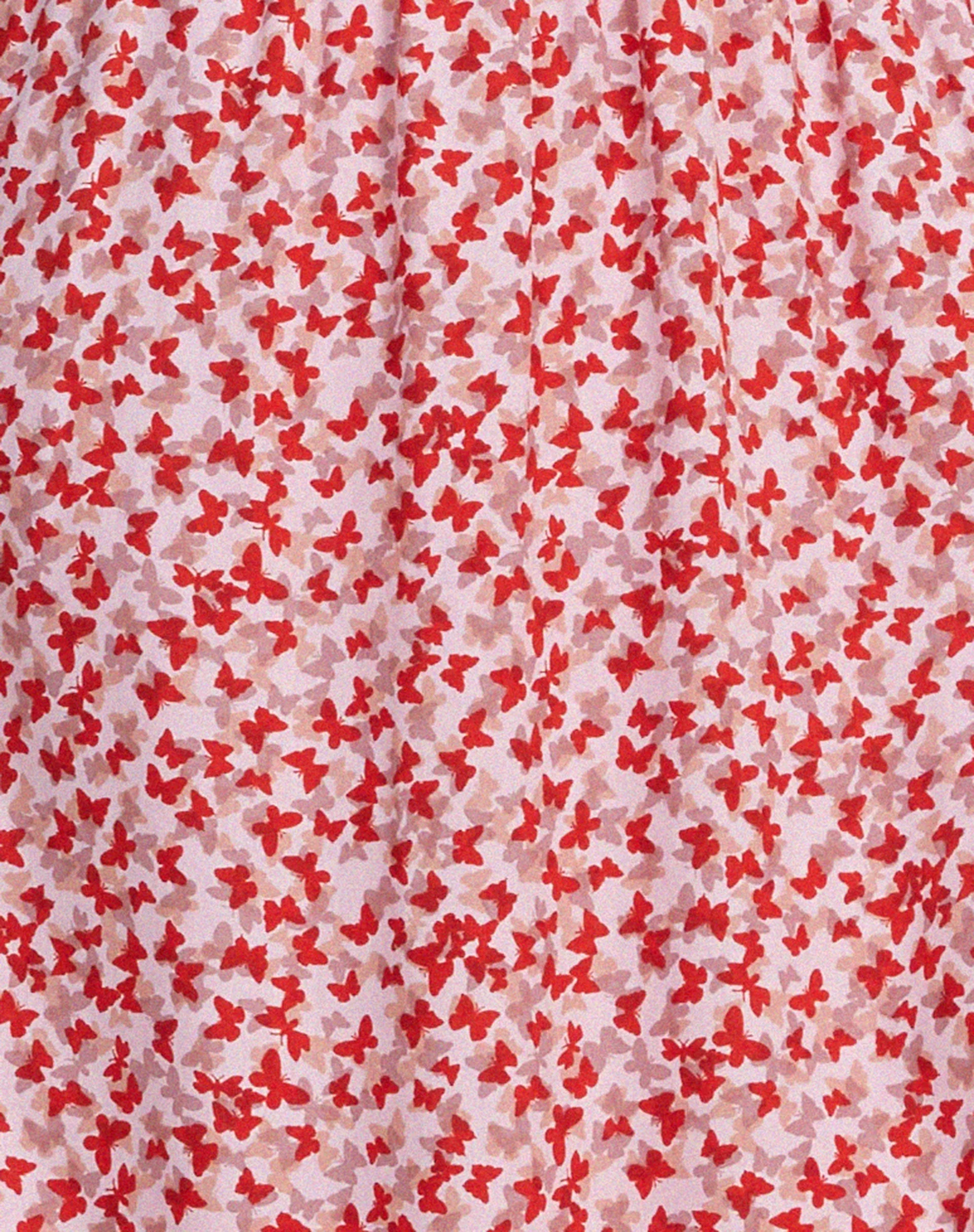 Jeyro Midikleid in Ditsy Butterfly Pfirsich und Rot - Image 5