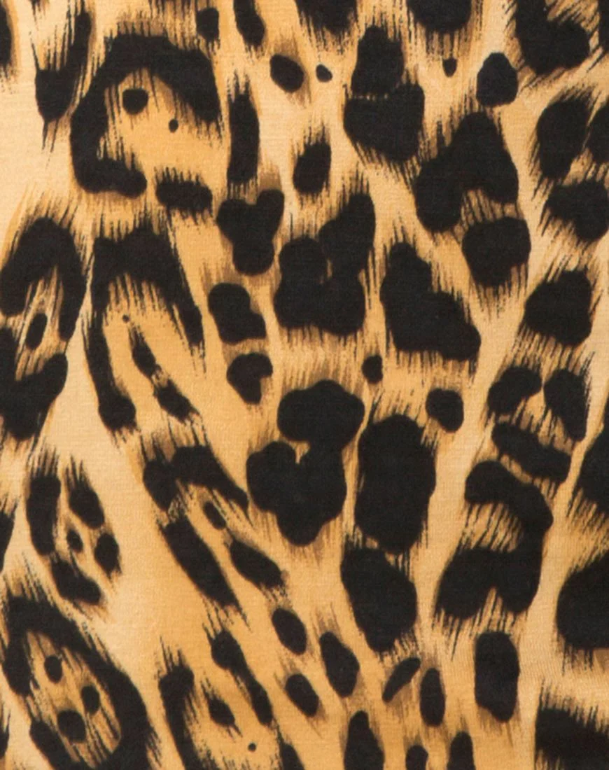 Jezabel Kleid mit Ausschnitt in Leopard - Image 6