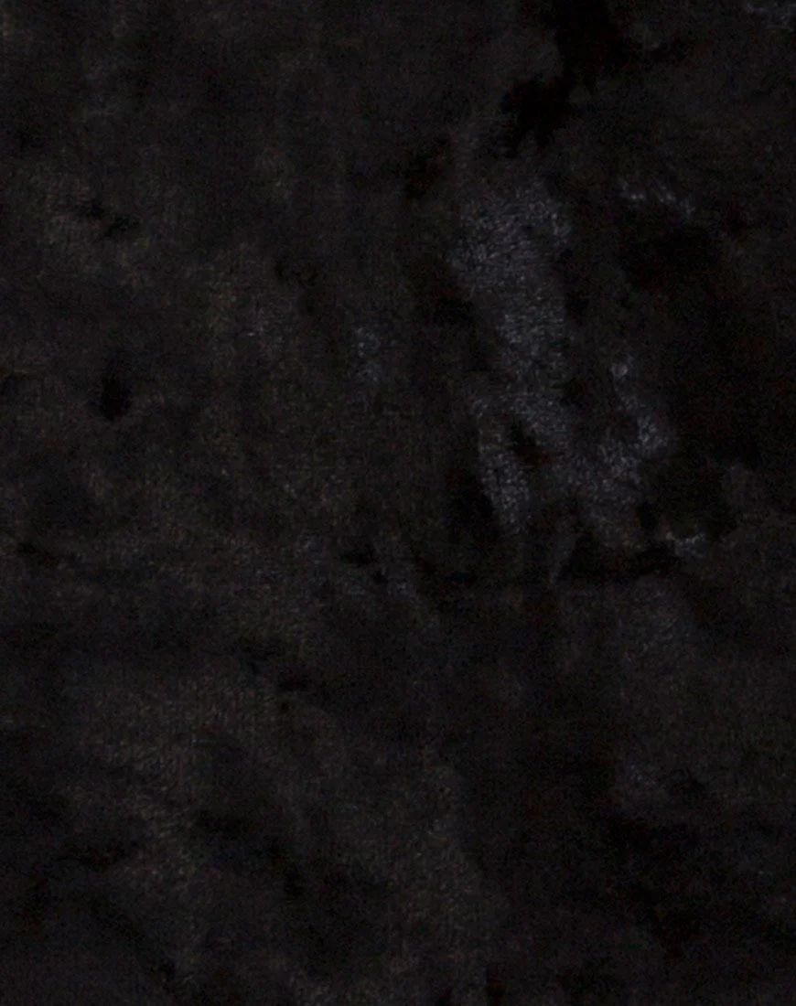 Jezabel Kleid aus schwarzem Crushed Velvet - Image 5