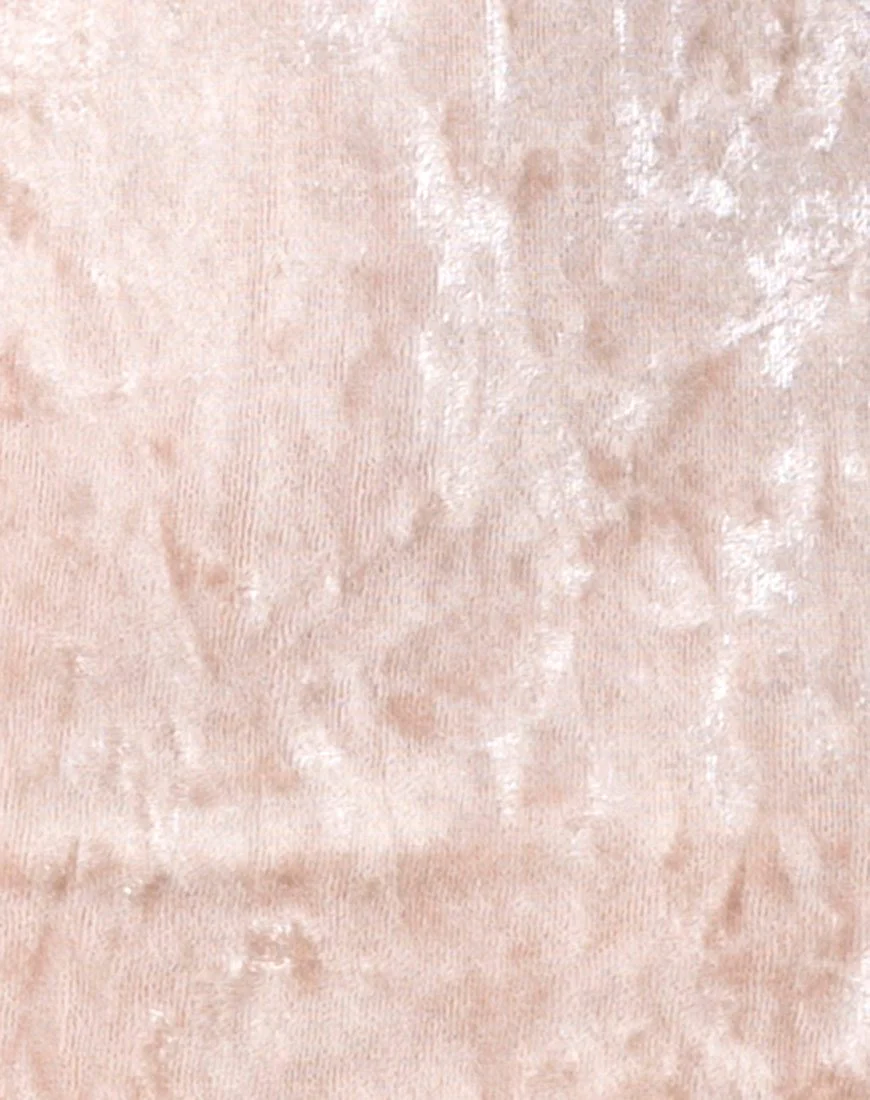 Jezabel Kleid aus Crushed Velvet Creme - Image 5