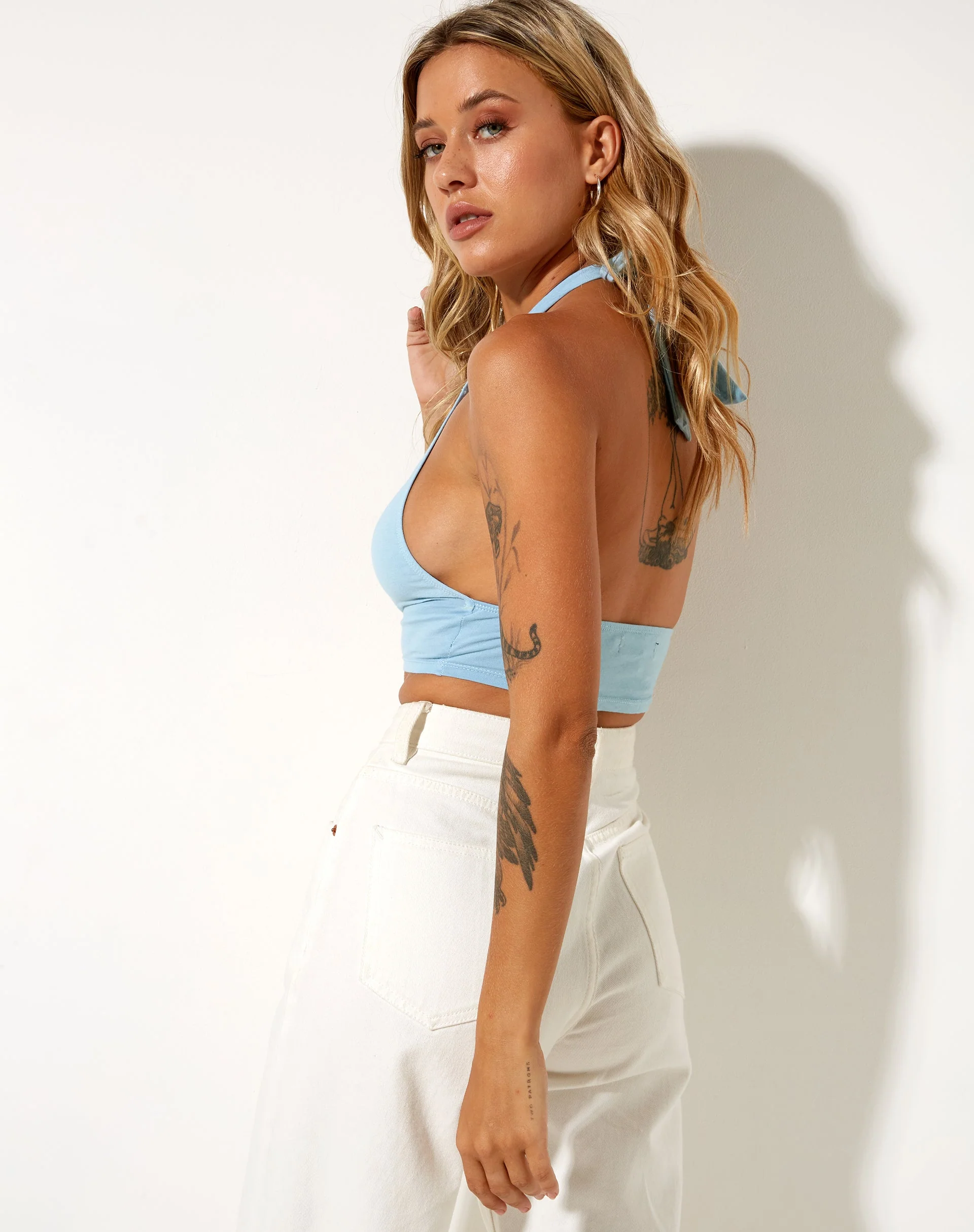 Jica Crop Top in Nantucket Blau - Image 2