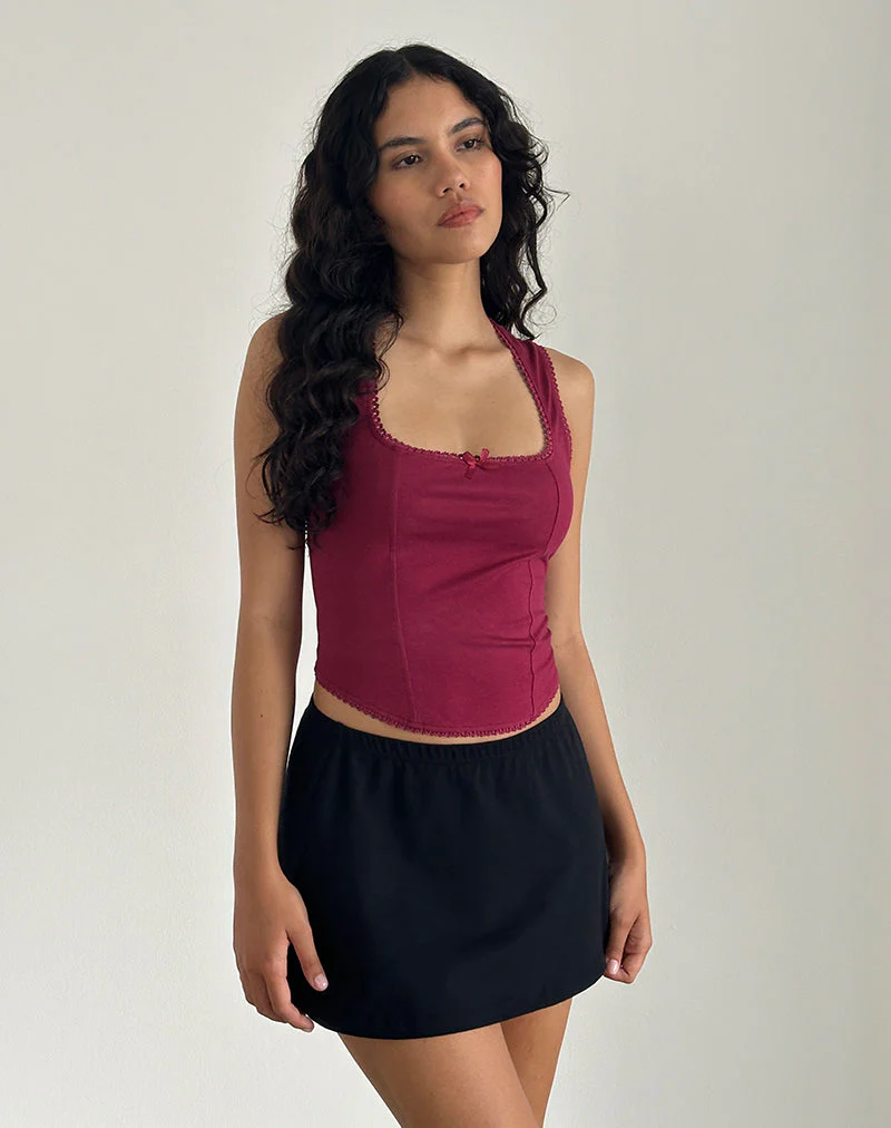 Jinisa Korsett-Top in Burgund - Image 4