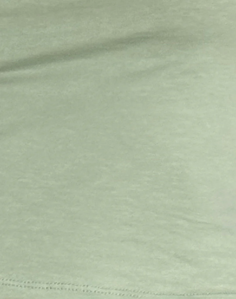 Jiniso Crop Top in Salbei mit elfenbeinfarbenen Schleifen - Image 6