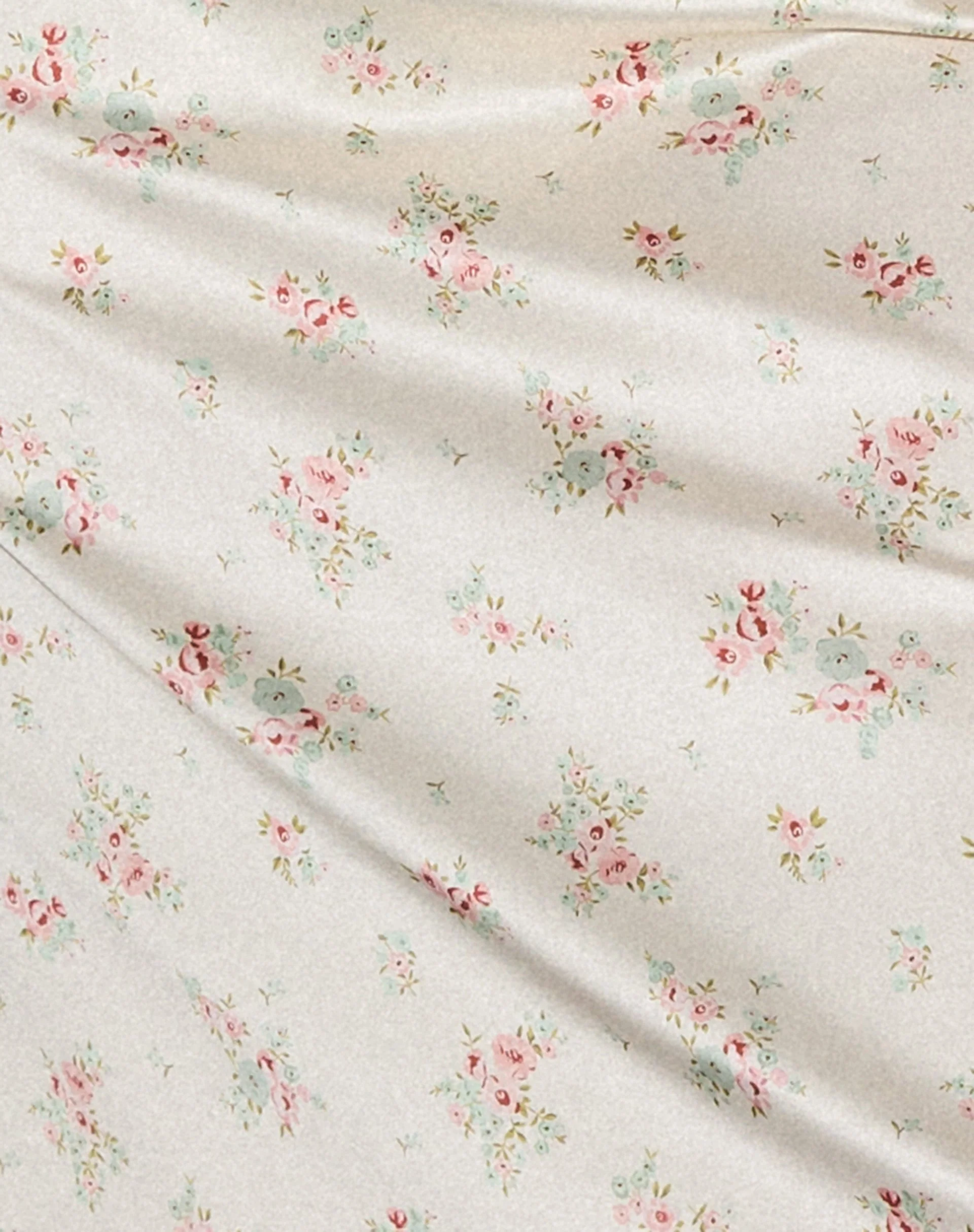 Jinora Midikleid aus Satin Vintage Rosengirlande - Image 8