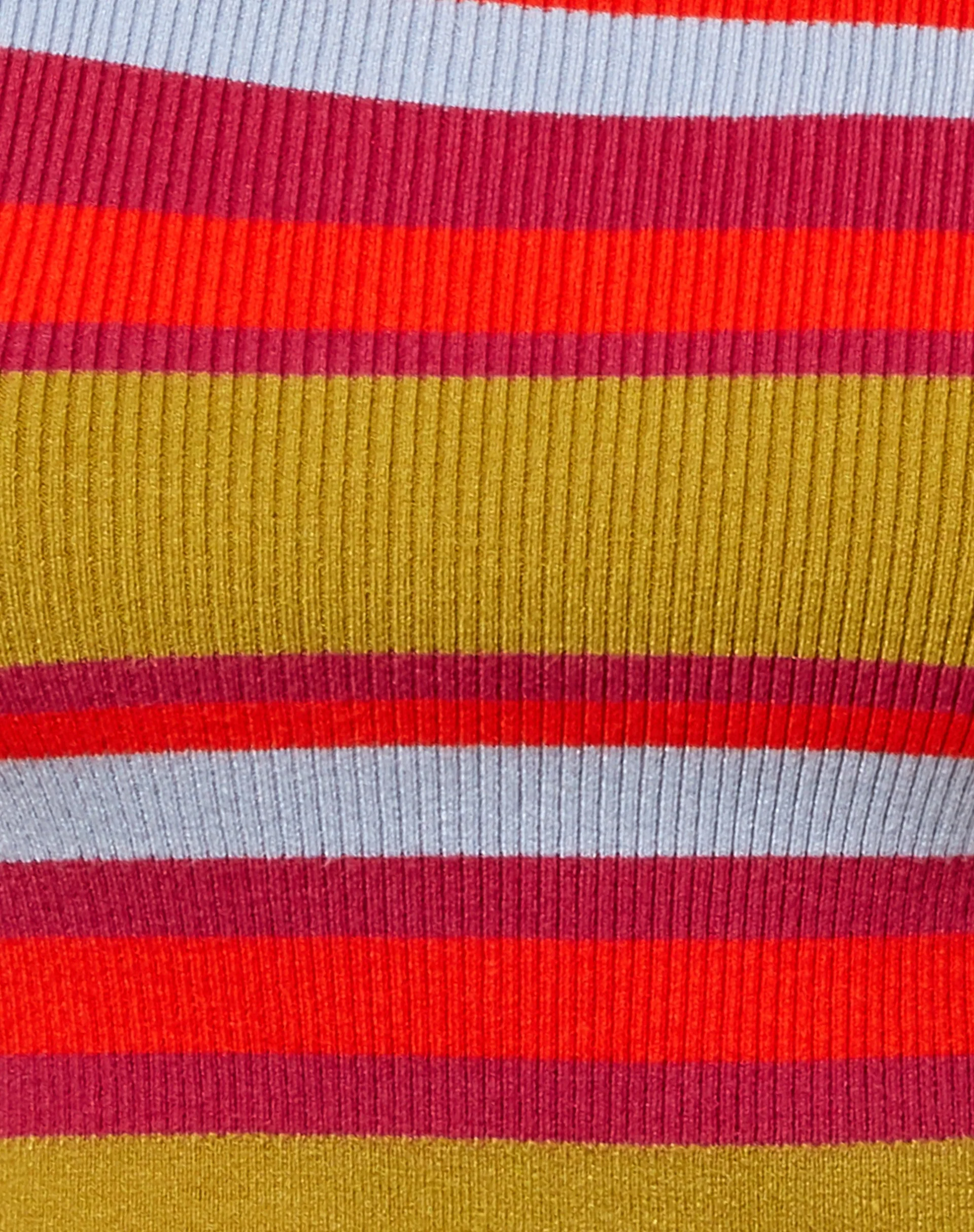 Jiony Vest Top in Streifen Palm Orange Lila und Blau - Image 7