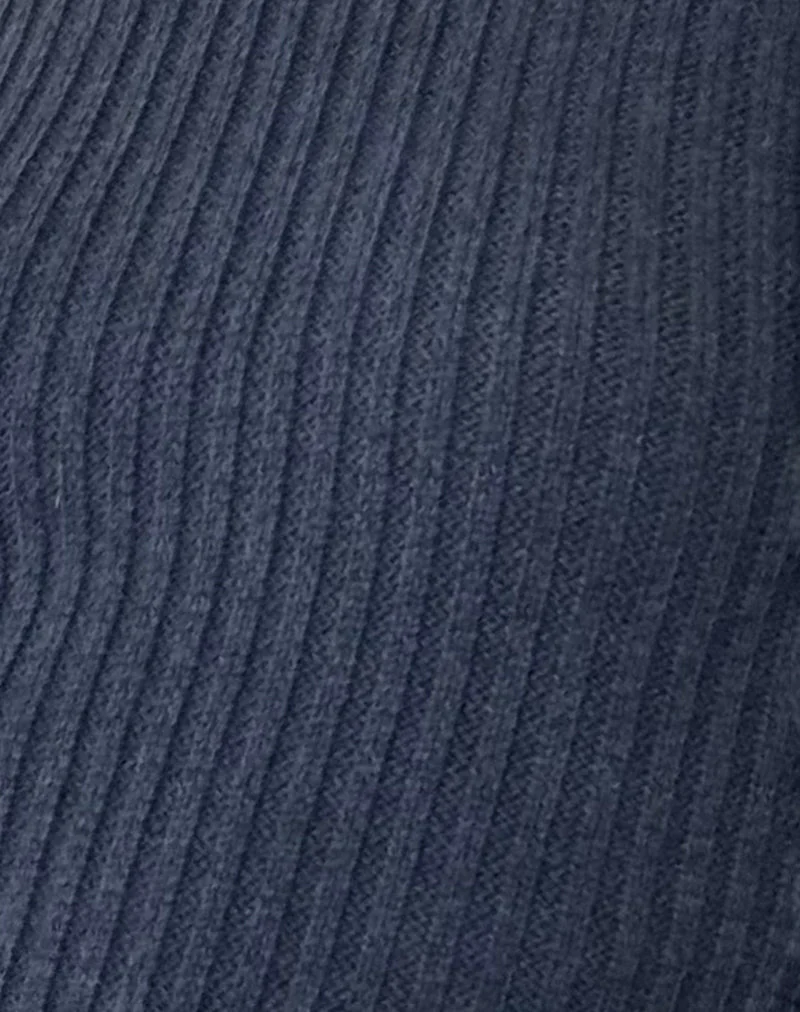 Jiselle Gestricktes Tank-Top in Dunkelkohle - Image 5