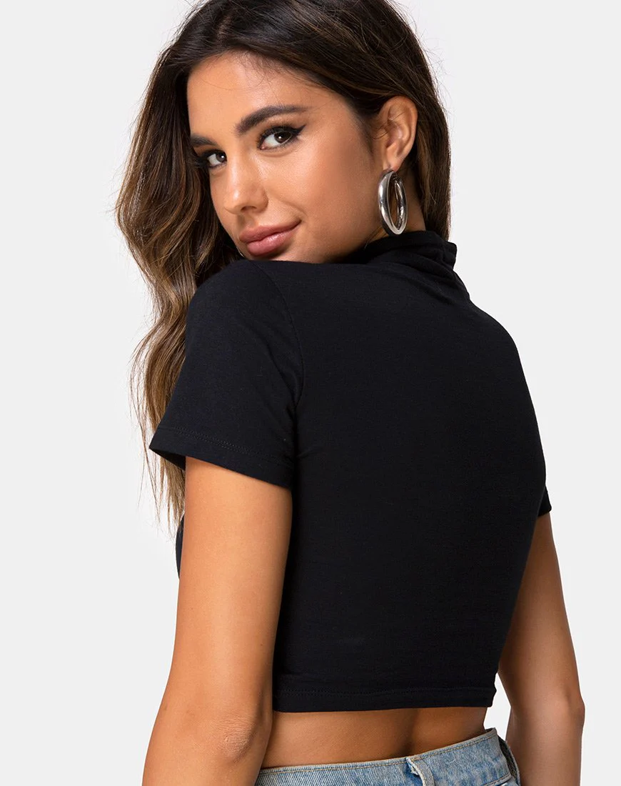 Jiso Crop Top in Schwarz - Image 2