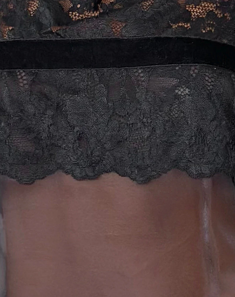 Jiusa Organza Cami Top aus schwarzer Spitze - Image 7