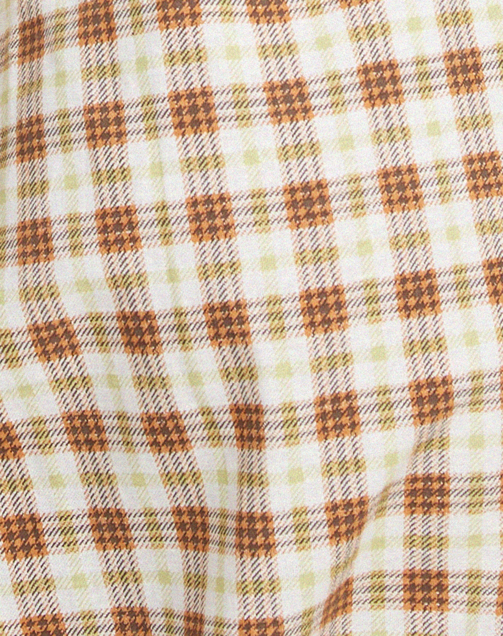 Jocasta Midikleid in Gelb und Braun kariert - Image 5