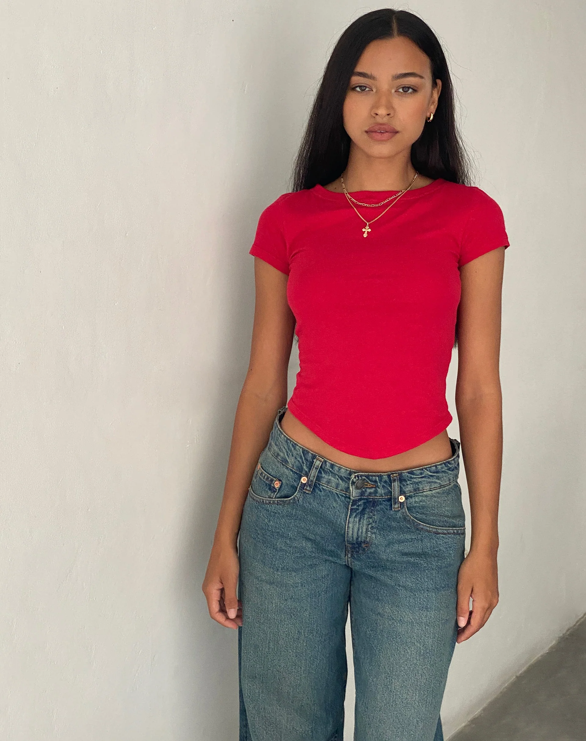 Jojes Jersey Tee in Tango Rot - Image 4