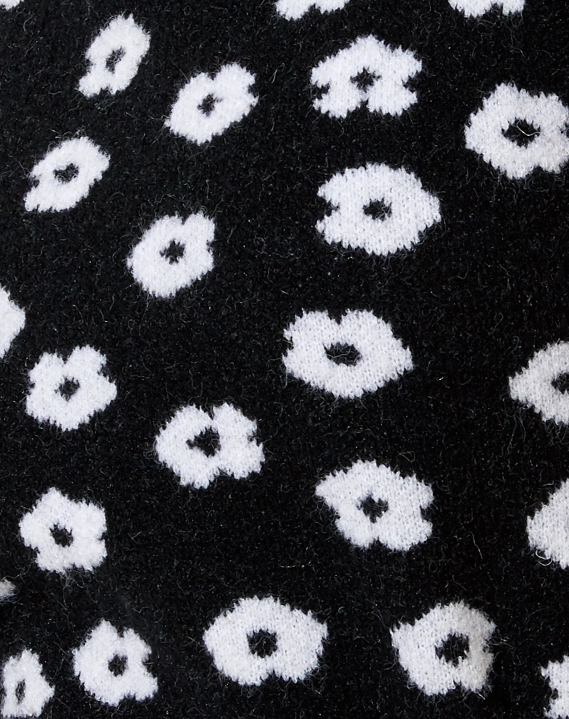 Joker Vest Top aus Strick Schwarz Daisy Weiß - Image 7