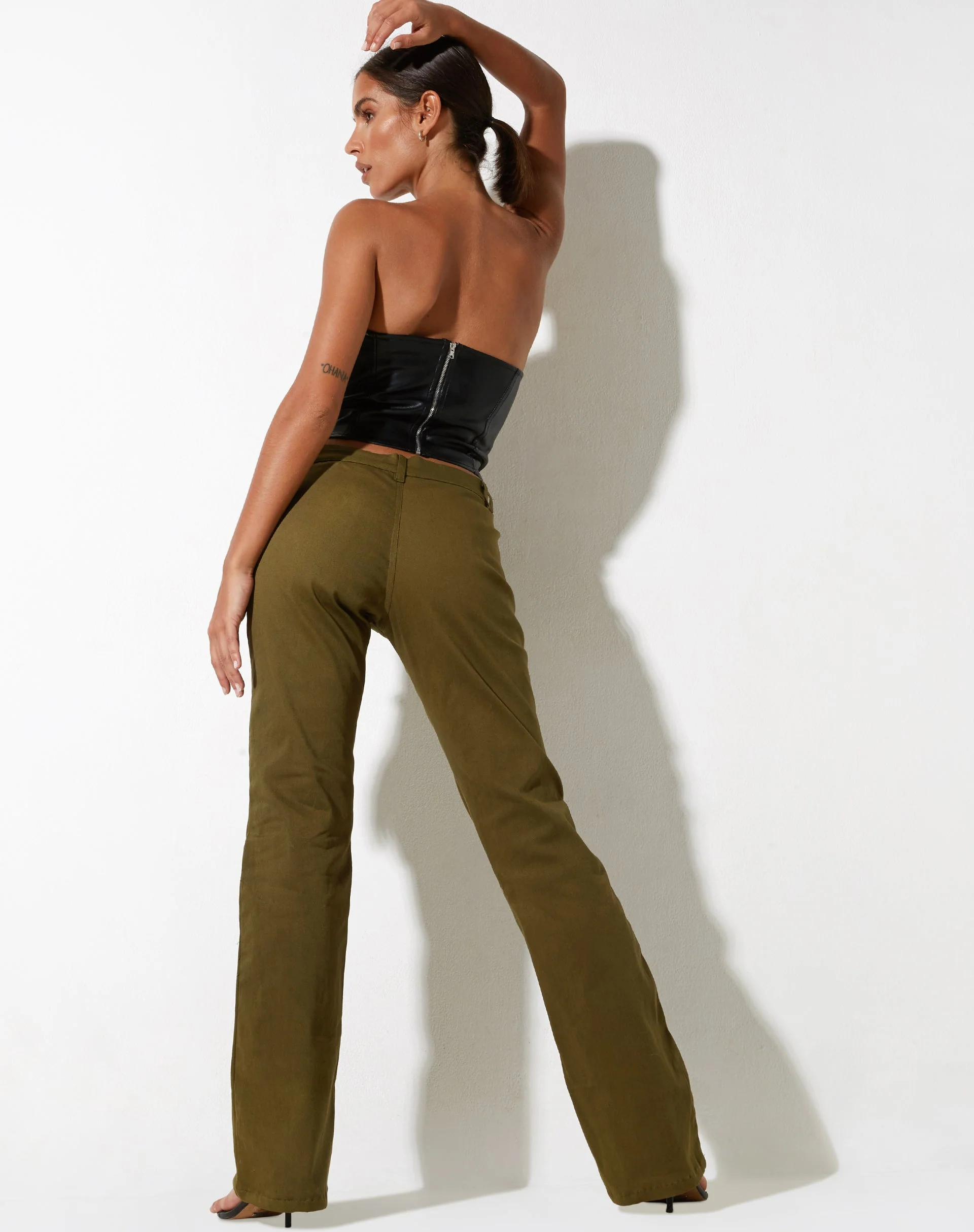 Jopan-Hose aus Twill dunkeloliv - Image 3