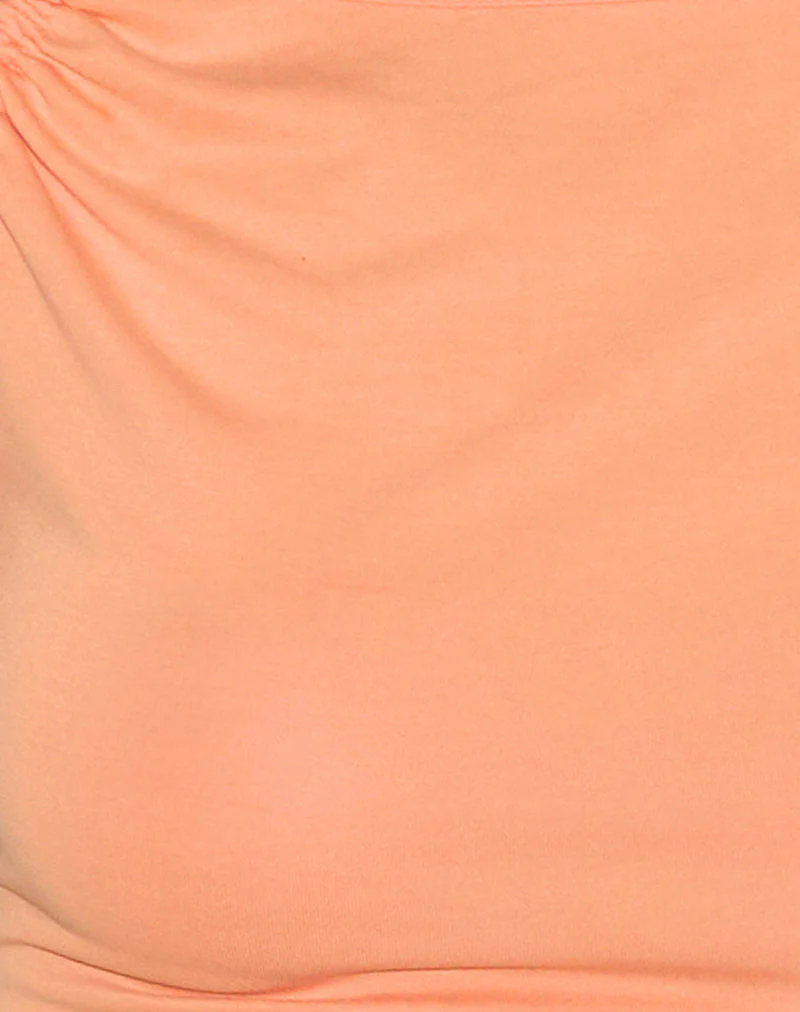 Jophiel Cut Shoulder Top aus Cupro Coral - Image 6