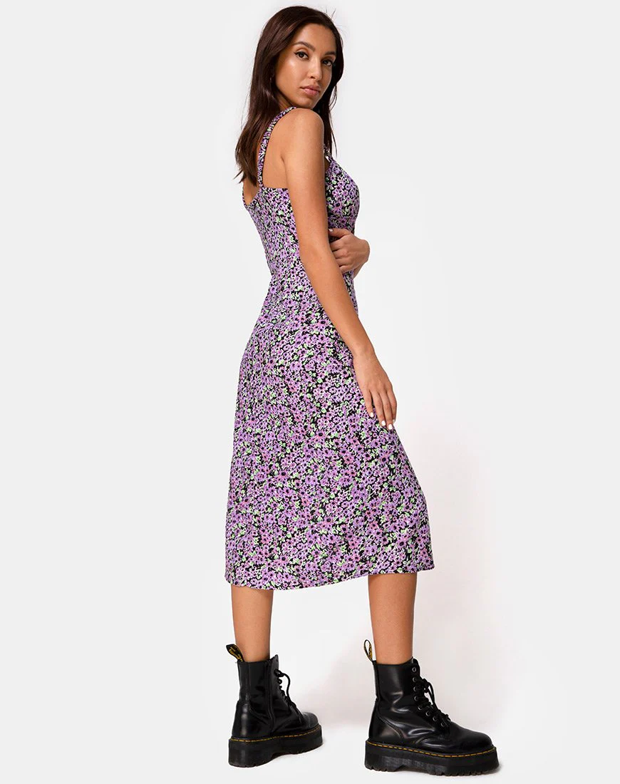 Jova Midikleid in Fliederblüte - Image 2