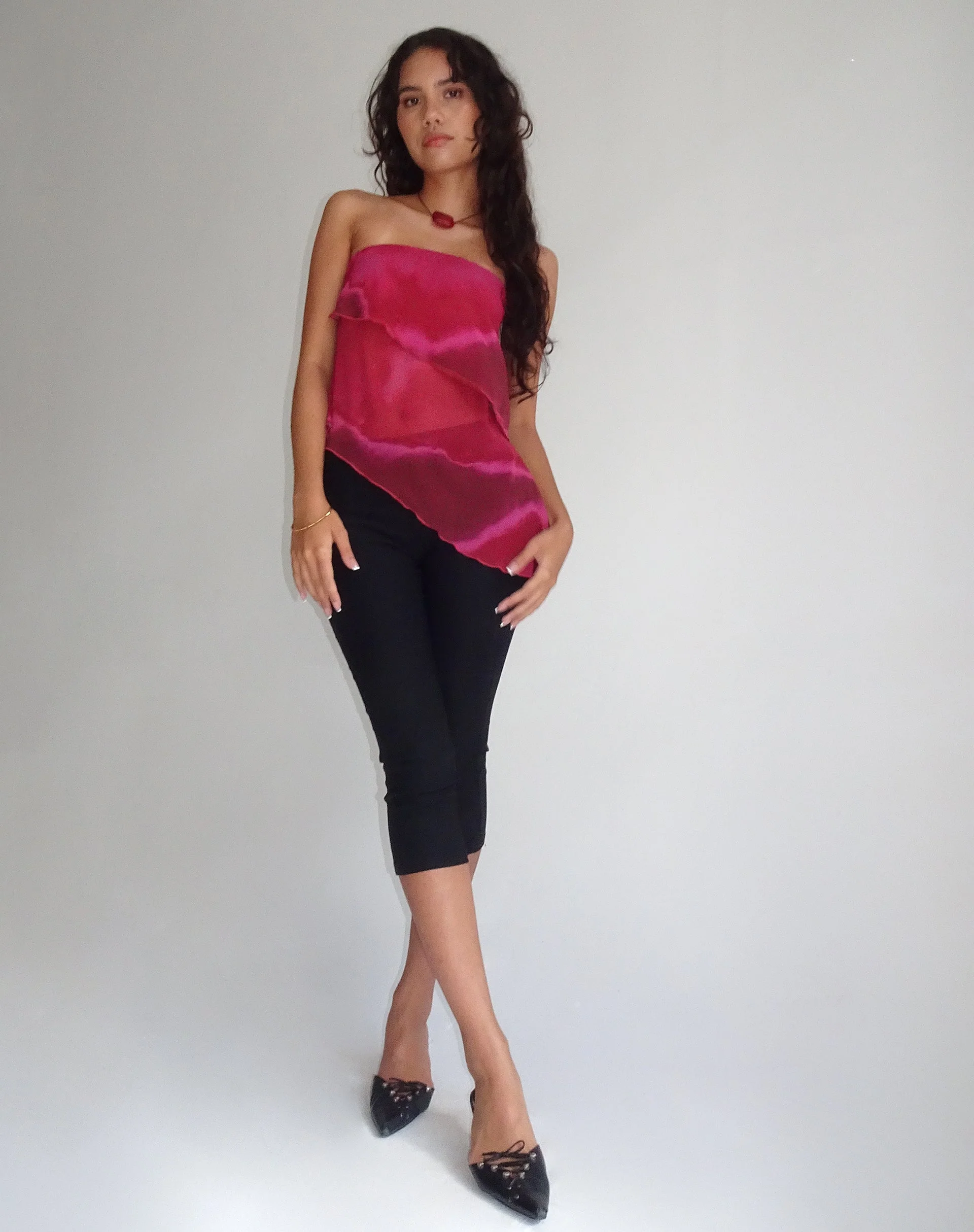 Joyce Longline-Wasserfall-Top in Pflaume Aquarell - Image 5