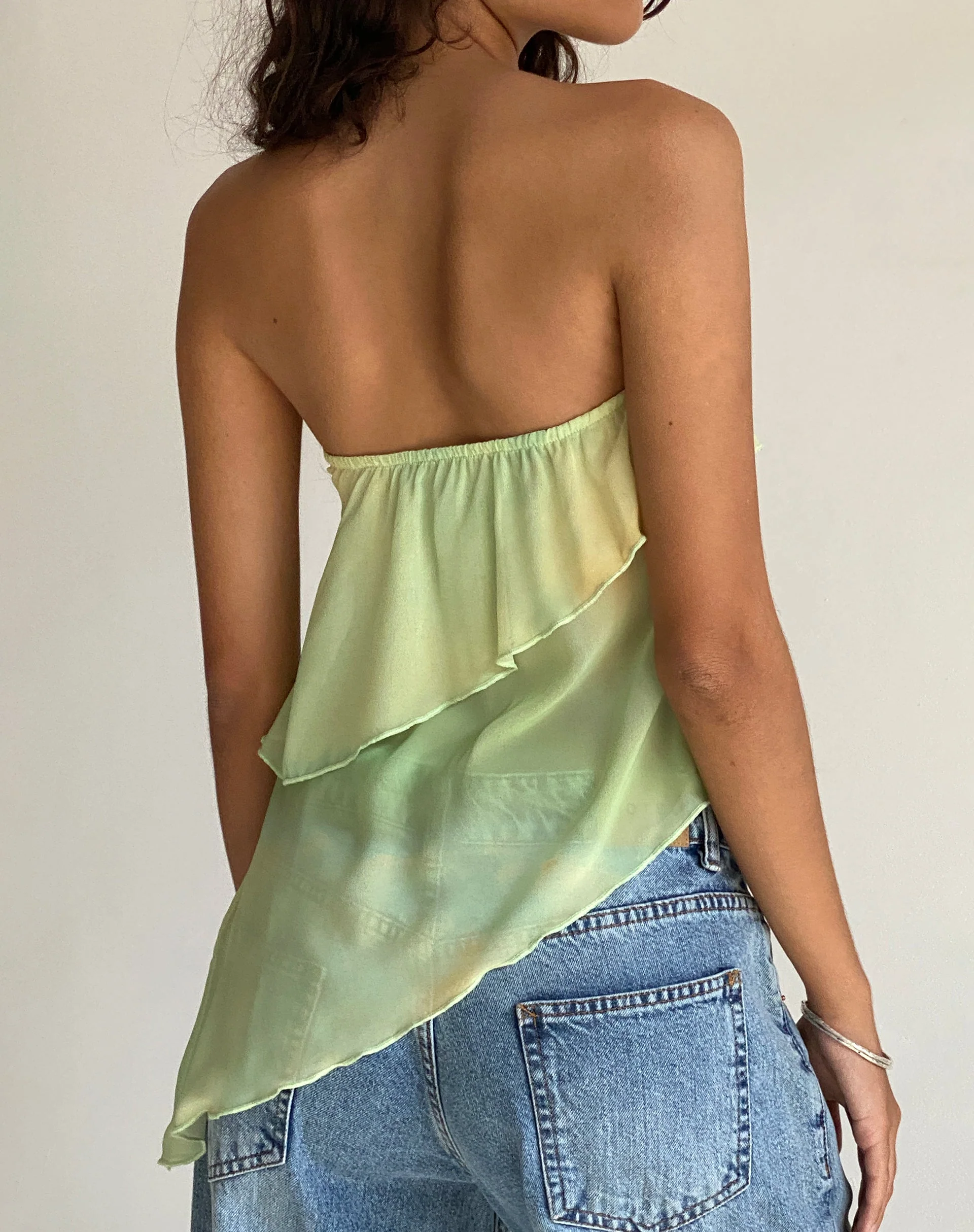 Joyce Longline Waterfall Tube Top in Gelb Aquarell - Image 2