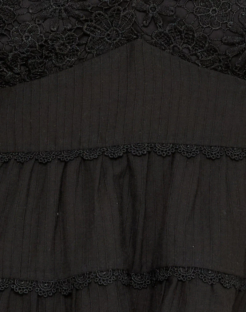 Juanita Rüschen-Trägertop in Schwarz - Image 7