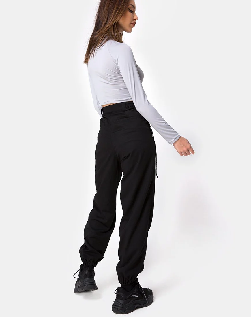 Jubie Cargohose in Schwarz Drill - Image 4