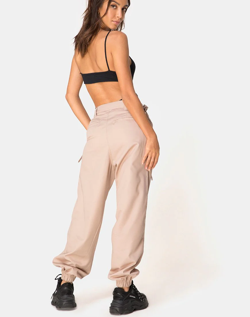 Jubie Cargo-Hose in Tan Drill - Image 2