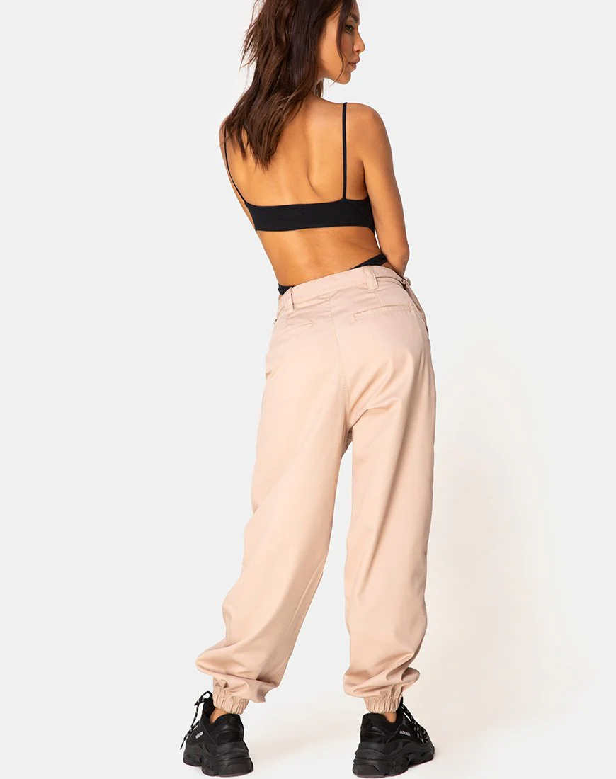 Jubie Cargo-Hose in Tan Drill - Image 4