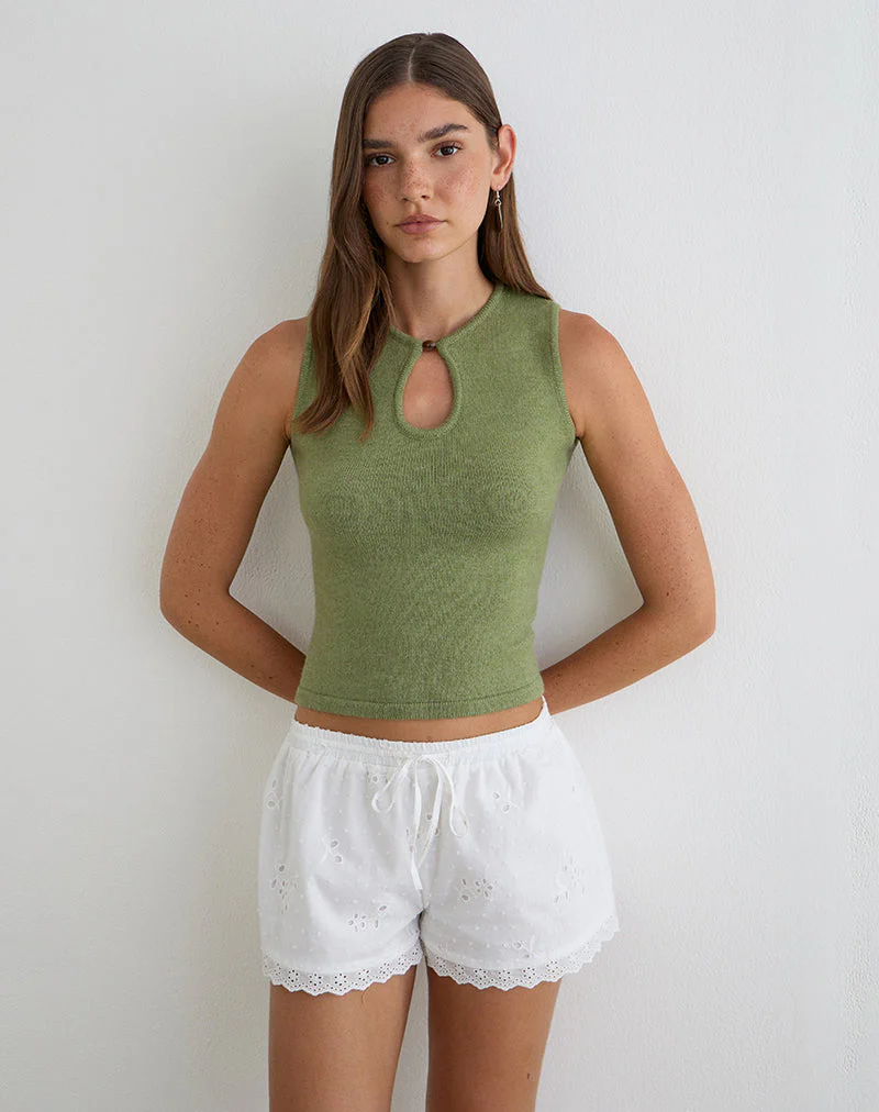 Judy Boxer Short in Broderie White - Image 3