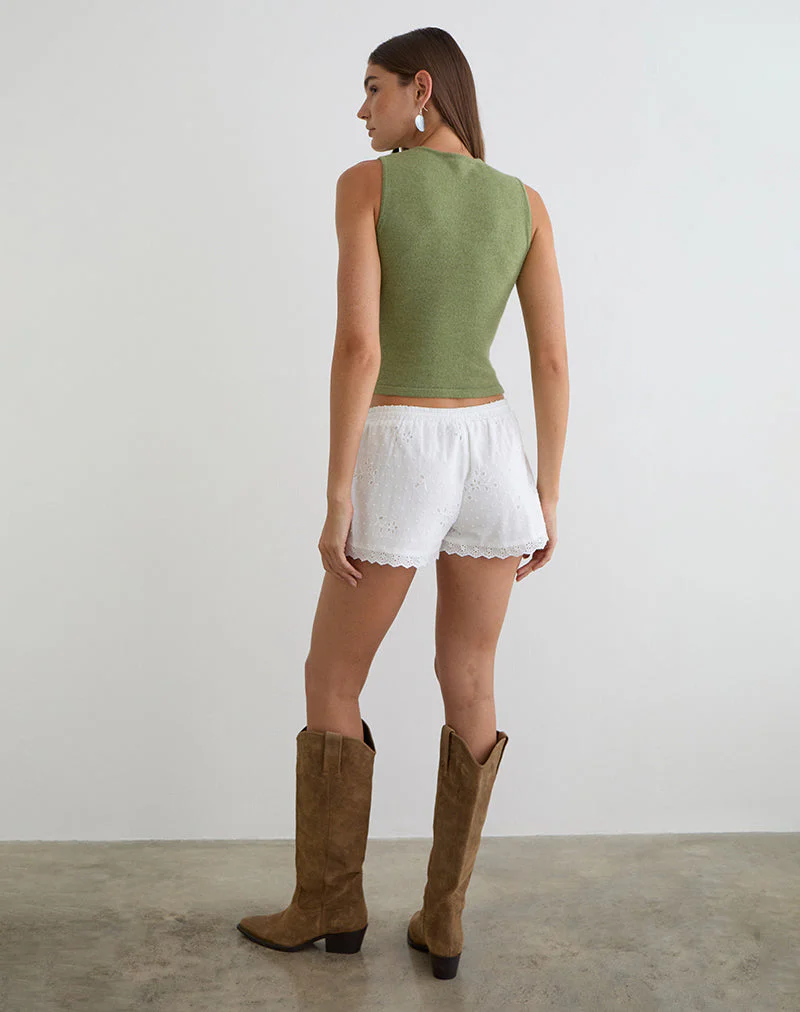 Judy Boxer Short in Broderie White - Image 5