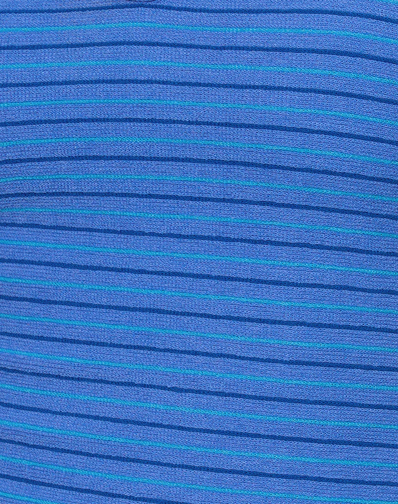 Jules Top in Frottee blau gestreift - Image 6
