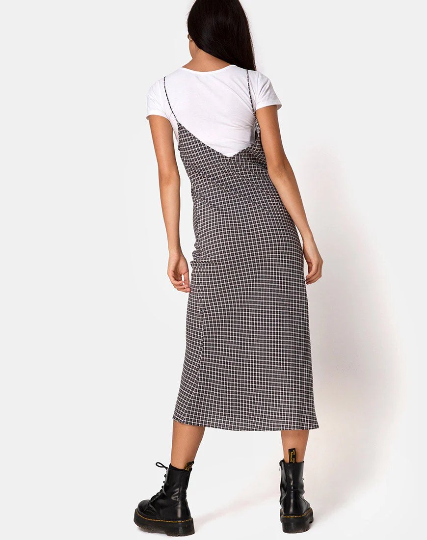 Juvina Kleid in Check It Out Schwarz - Image 4