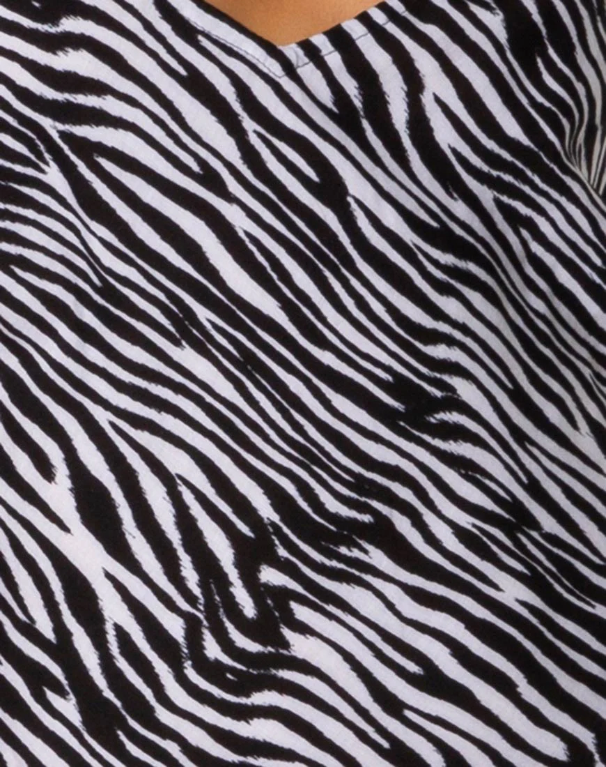 Juvina Slip Dress in klassischem Zebra - Image 5
