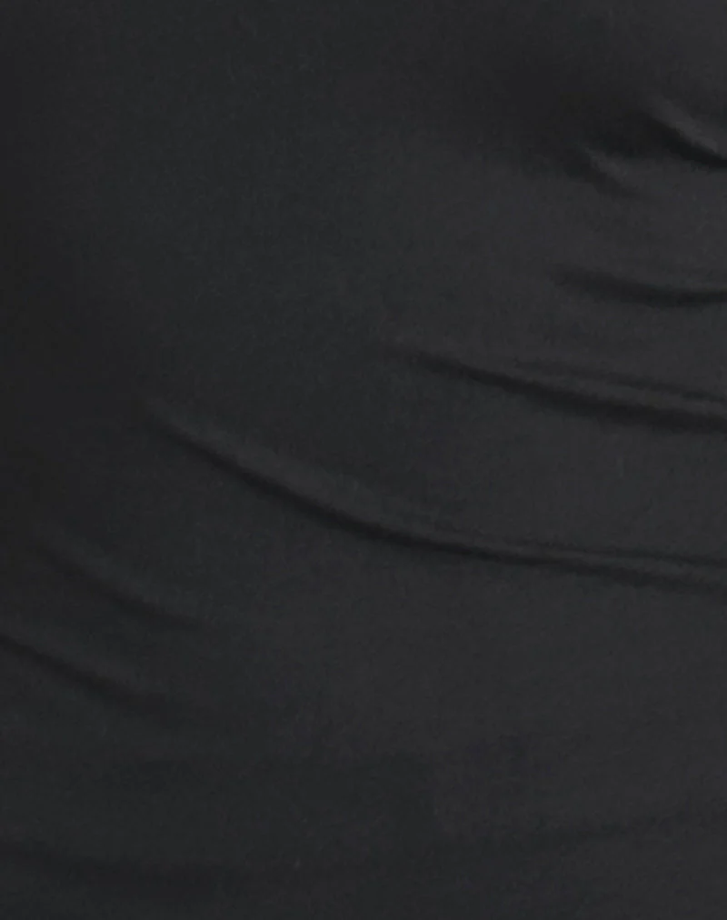 Kaffa One Shoulder Top aus Jersey Schwarz - Image 5