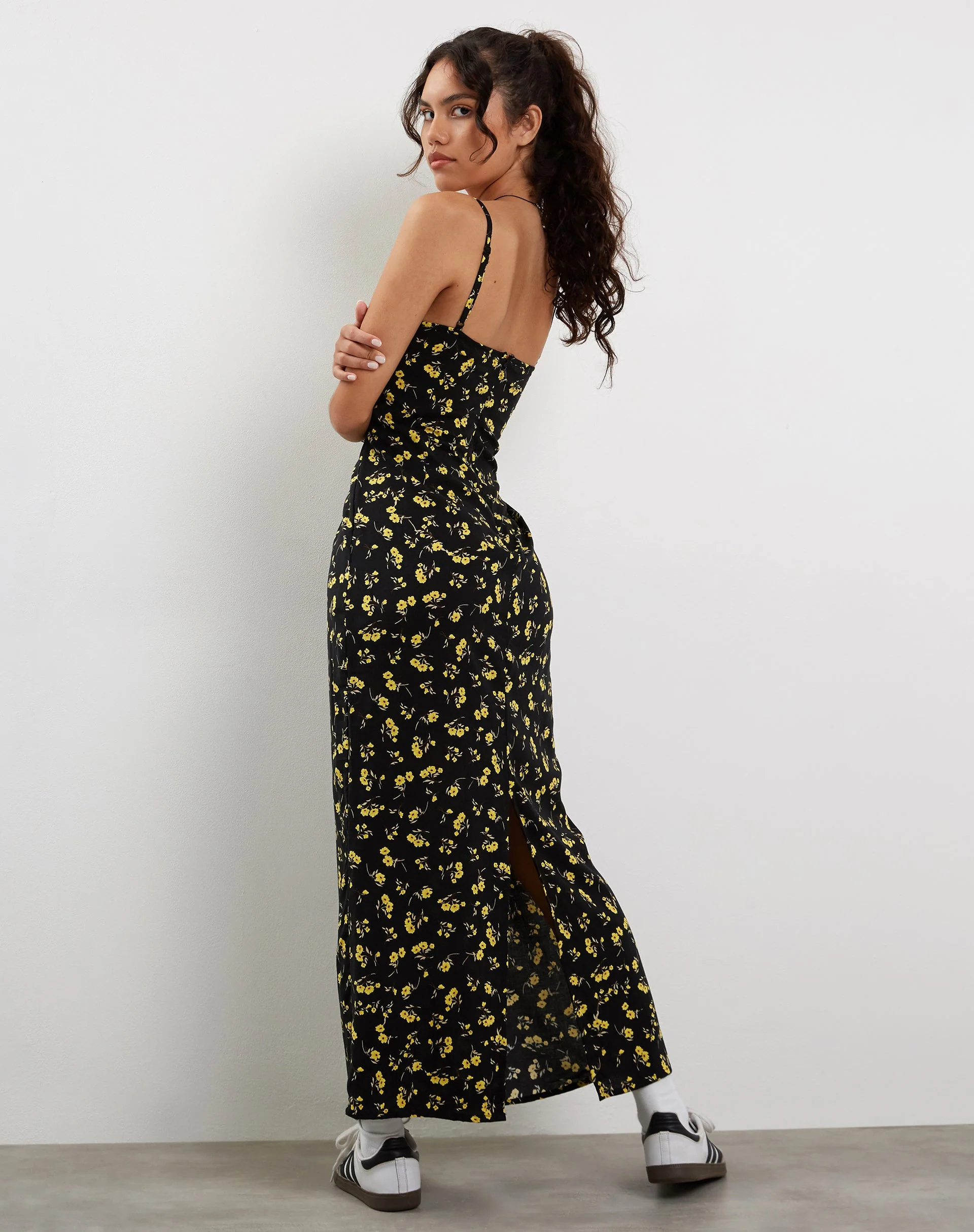 Kafka Maxikleid in Butterblume Schwarz und Gelb - Image 2