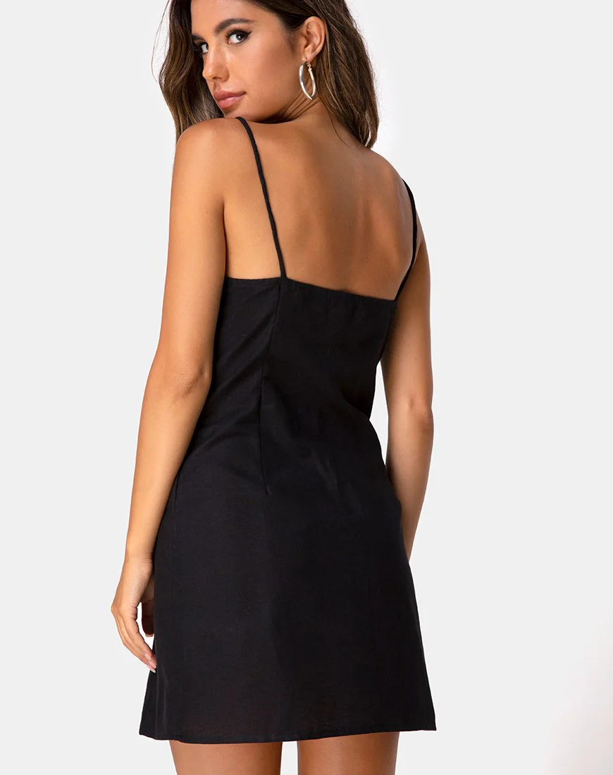 Kaira Slip Dress in Schwarz - Image 2