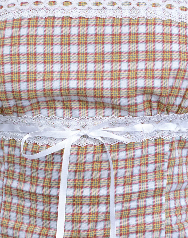 Kaita Cami Top in Rot und Gelb - Image 6