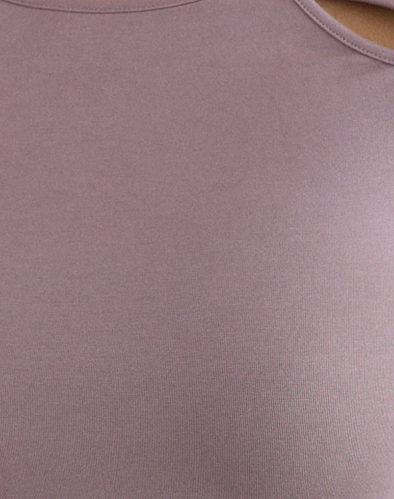 Kalais Langarm-Twist-Top in Staubigem Mauve - Image 6