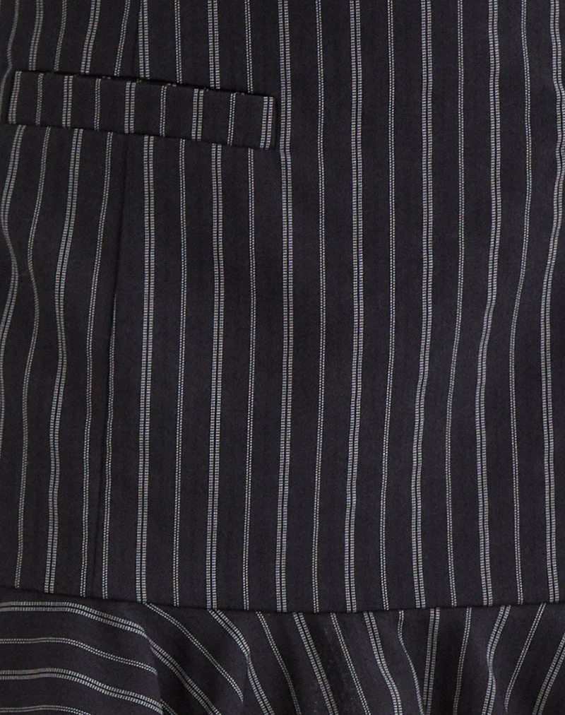 Kalika Minirock in Tailoring Stripe Schwarz - Image 6