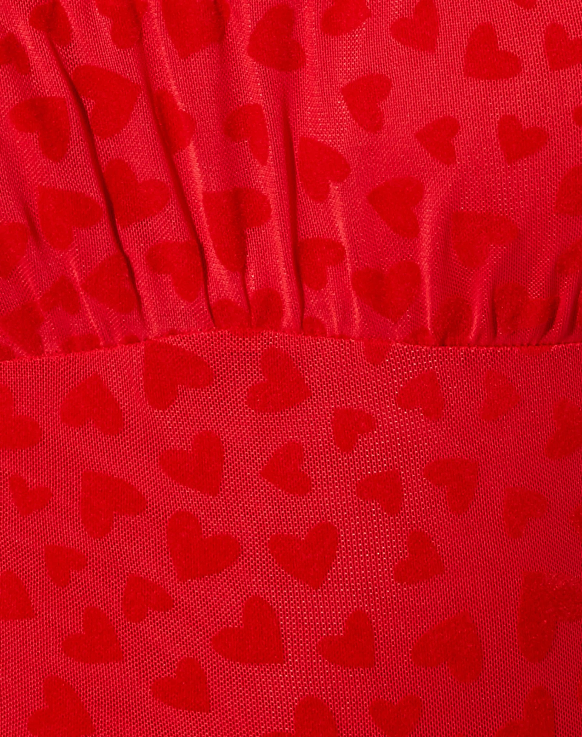 Kalos Cami Top aus rotem Mesh Rotes Herz Flock - Image 6