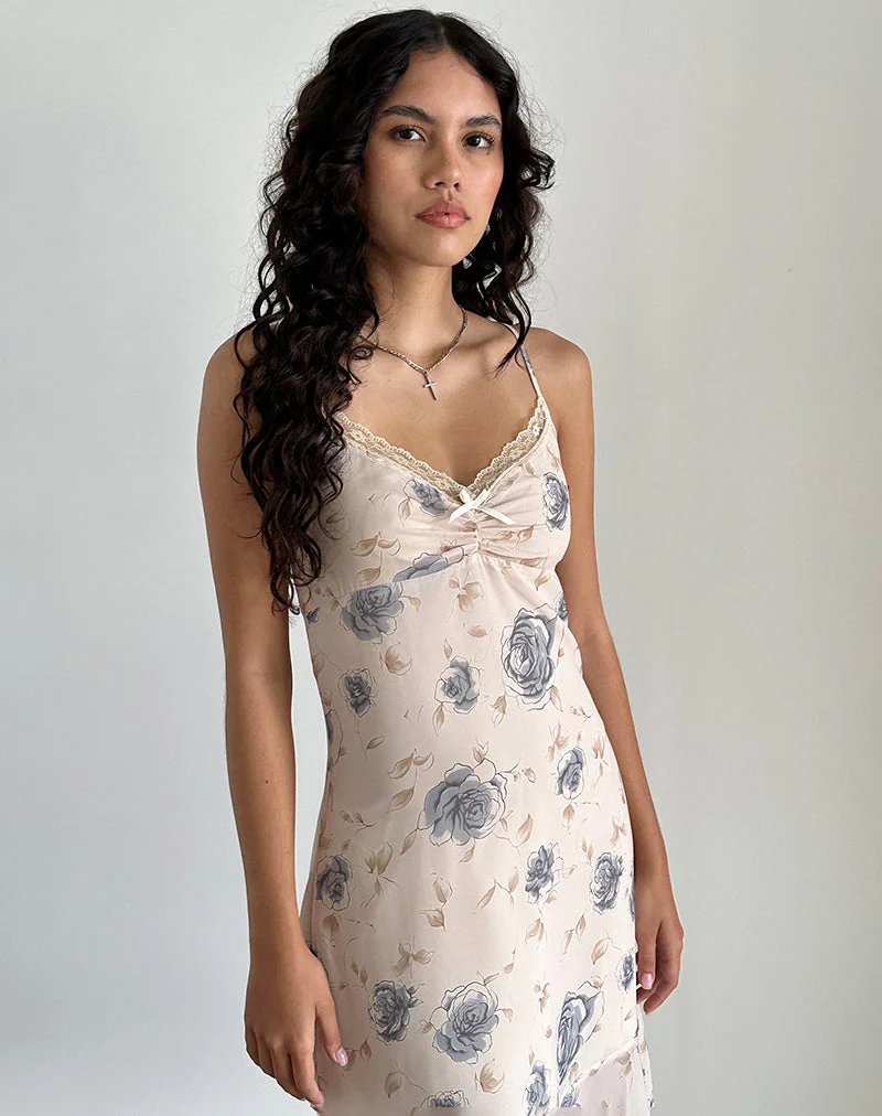 Kamala Midikleid in Wildrose Blau - Image 4