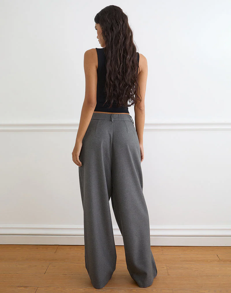 Kanna Asymmetric Trouser in Tailoring Charcoal - Image 5