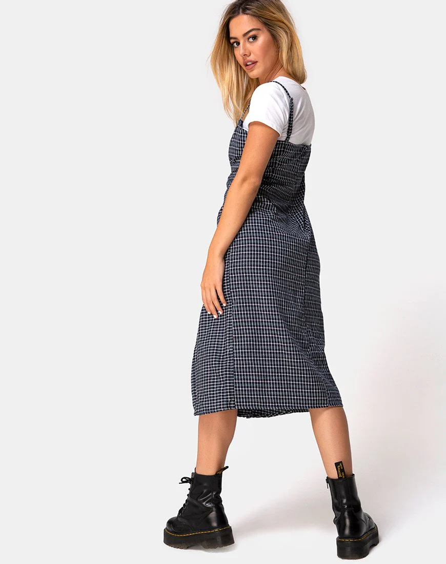 Kaoya Kleid in Karo Grün Schwarz - Image 2