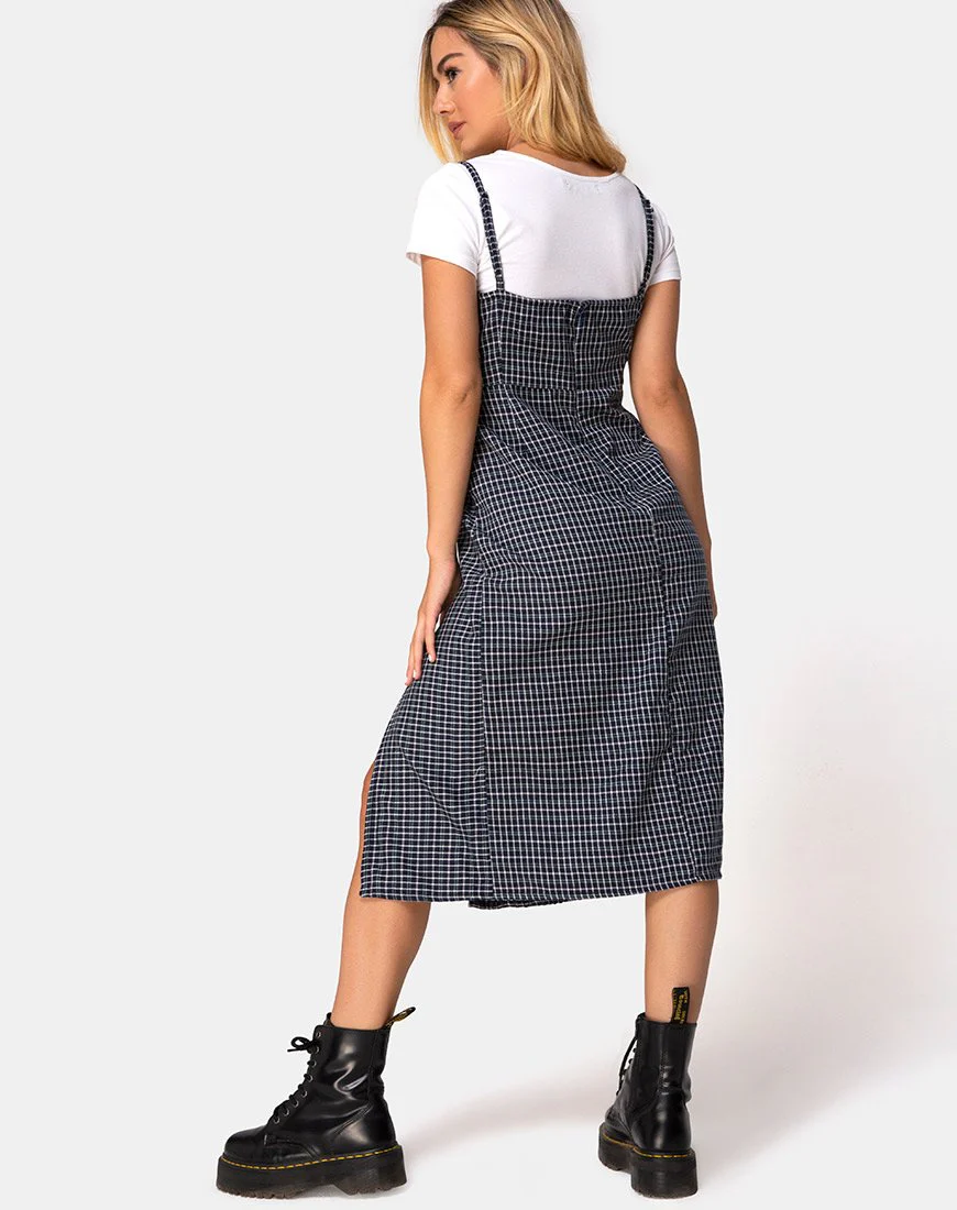 Kaoya Kleid in Karo Grün Schwarz - Image 4